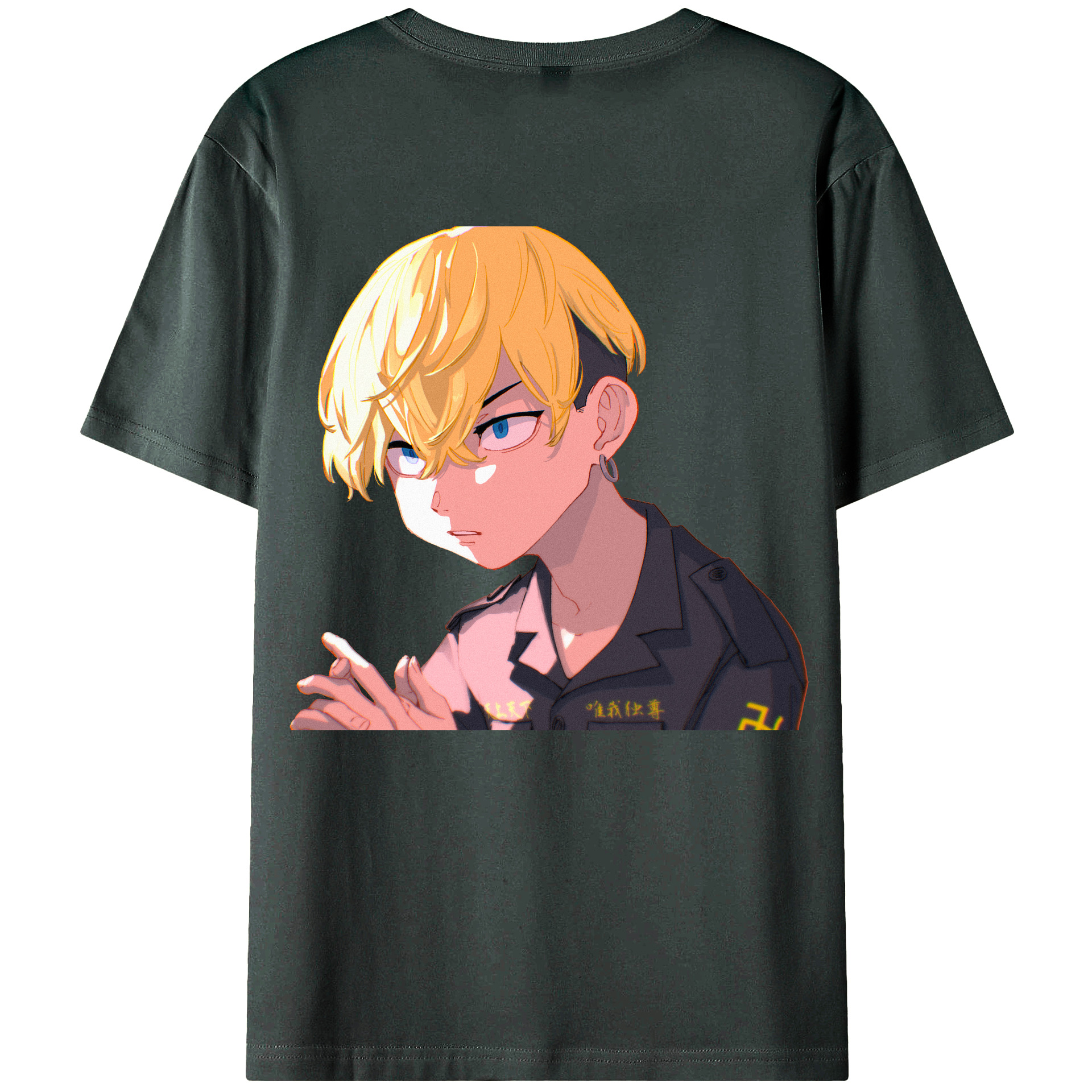 （画像用） 東京リベンジャーズ Tokyo Revengers 綿100％ メンズ半袖Tシャツ（バックプリント） 通気性